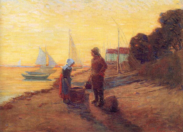 Newman, Willie Betty Shore Scene: Sunset France oil painting art